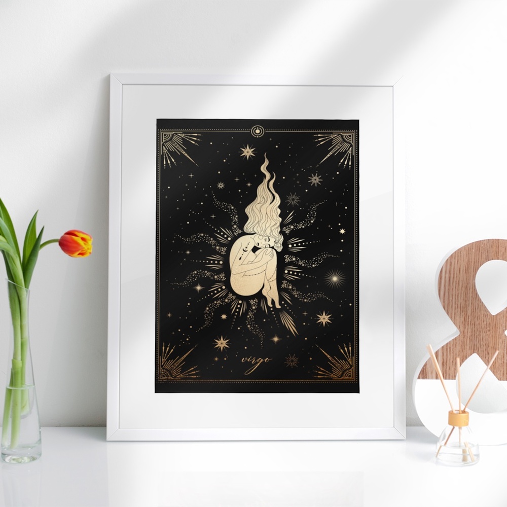 Virgo Wall Art Celestial Zodiac Print Poster Unframed - Picture 4 of 5